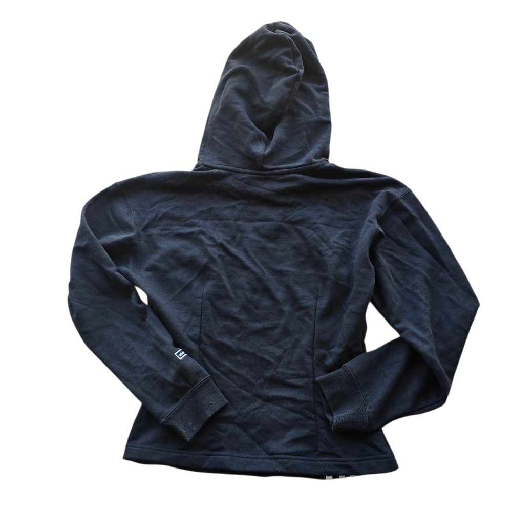 Adidas Originals 3-Stripes Cropped Hoodie Black White Women’s Size Small - Picture 2 of 6